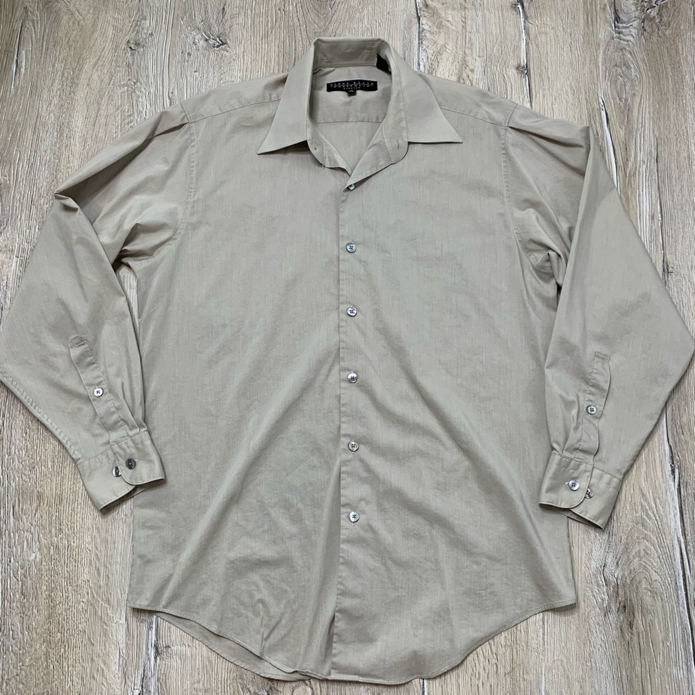 Perry Ellis Portfolio Stretch Dress Shirt Sz Neck 15